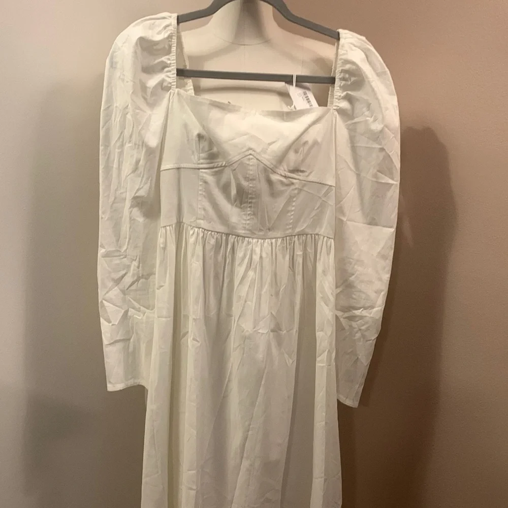 Reformation Luce Corset drop waist Dress White size 2 bridal - Picture 5 of 16